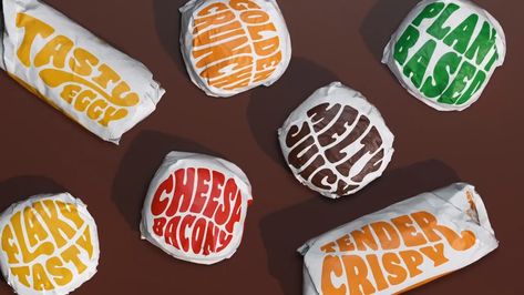 Burger Branding, Burger Packaging, Food Branding, Fast Food Chains, Brand Fonts, Restaurant Branding, Food Quality, Burger King, Cool Stuff