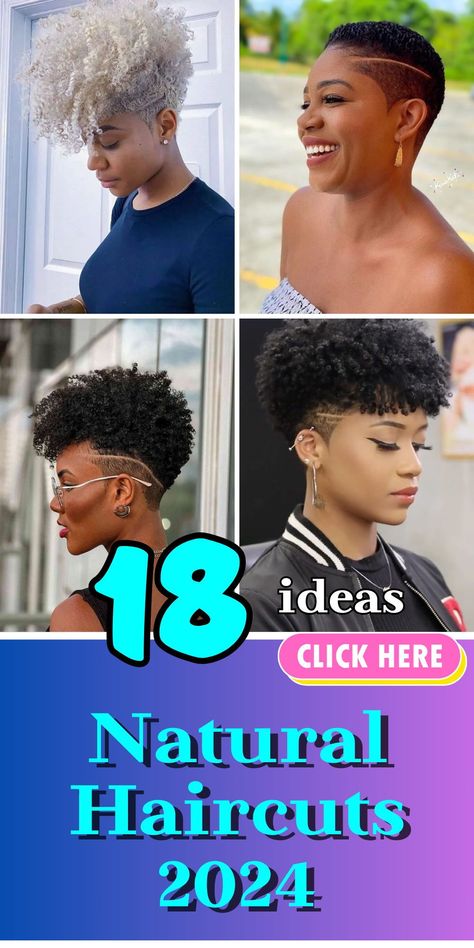 2024 brings fresh natural haircut trends. Dive into edgy cuts, bold hues, and styles that celebrate natural textures. Perfect for black women's 4c to wavy hair Haircut For Natural Hair Black Women, Short Natural African Hairstyles, Natural Women Haircut, Black Short Hair Natural Styles, Cute Hairstyles For Short Hair Black Women Curly, Short Hair Styles For Round Faces Black Women Natural, Hair Styles Fir Short Natural Hair For Black Women, Black Short Curly Haircuts, Black Natural Short Haircut