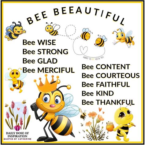 And above all, Beeee Happppy!!  🥰🥰🥰❣️❣️❣️     . . #Happy #Happiness #BeHappy #DailyDoseOfInspiration #QuotesByCatherine #BOOMchallenge Bee Thankful, Different Bees, Thankful Heart, Blessed Life, Attitude Of Gratitude, Baby Shower Fun, Inspiring Quotes About Life, Inspiring Quotes, Life Quotes