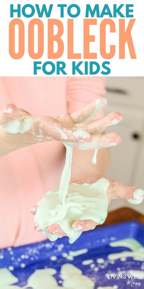 Cornstarch And Water Experiment, How To Make Oobleck, Cornstarch And Water, Sensory Activities For Preschoolers, Water Kids, Diy Science Experiments, Sensory Activity, Kid Experiments, Sensory Issues