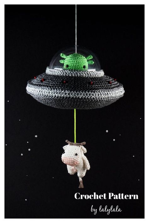 Crochet Space Free Pattern, Strange Crochet Projects, Science Crochet Pattern, Free Weird Crochet Patterns, Crochet Glow In The Dark Patterns, Crochet Cryptid Free Pattern, Weird Crochet Projects, Crochet Pot Leaf Pattern Free, Weird Crochet Ideas