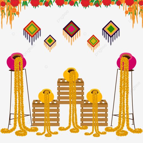 Diwali Elements Png, Haldi Elements Illustration, Haldi Decor Illustration, Wedding Elements Vector, Indian Wedding Elements Illustration, Haldi Elements, Wedding Elements Png, Wedding Decoration Illustration, Wedding Elements Illustration