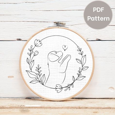 Dog embroidery design, Puppy embroidery, Labrador retriever embroidery pattern, printable design Floral Wreath Embroidery Pattern, Hand Embroidery Patterns Free Printable, Diy Easy Embroidery, Embroidery Pattern Printable, Wreath Embroidery Pattern, Floral Wreath Embroidery, Puppy Embroidery, Christmas Hand Embroidery, Wreath Embroidery