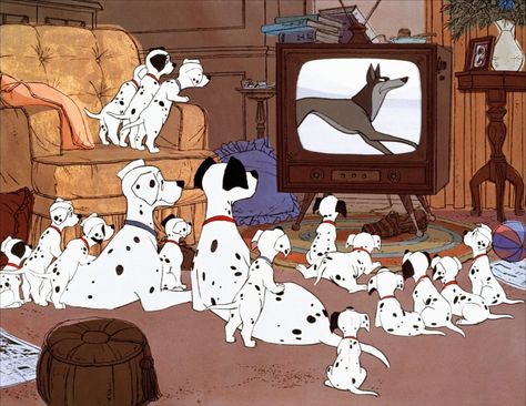 Les 101 dalmatiens (1961) 101 Dalmatians 1961, 101 Dalmatians Cartoon, Animation Disney, Dog Animation, Disney 101 Dalmatians, Mid Century Illustration, Disney Dogs, Film Disney, Disney Animals