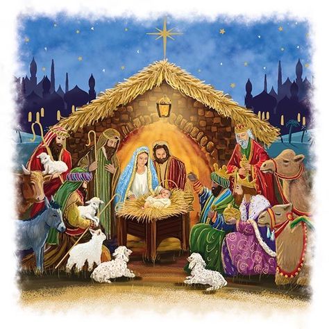 Jesus Born Christmas, Jesus Christ Illustration, Quilling Christmas, Christmas Decorations For Kids, Christmas Room Decor, Precut Quilts, Christmas Past, Panel Quilts, Baby Jesus