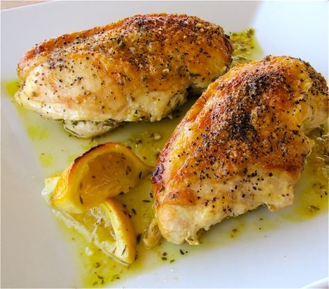 Making this for dinner tonight! Ina Garten Lemon Chicken, Split Chicken Breast, Baked Lemon Chicken, Lemon Chicken, Chicken Breast Recipes, Healthy Baking, Chicken Breasts, Baked Chicken, Chicken Dinner