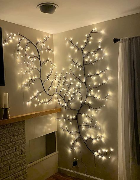 Sareda Enchanted Willow Vine Lights for Home Decor, 8 Modes 7.5ft 144 LEDs Lighted Willow Vine Lights Party Window Decor(1PCS) Black Vine Light Vine Lights, Lights Party, Lights For Home, Indoor String Lights, Christmas Room Decor, Metal Wall Art Decor, Christmas Room, Whimsical Decor, Garden Wall Art