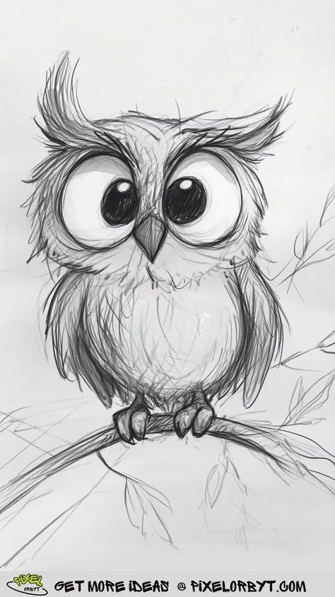 Woodland Creature Sketches - Pixel Orbyt Pencil Drawings Of Animals, Animal Drawings Sketches, Owls Drawing, Pencil Art Drawings, Animal Sketches, Arte Animal, Realistic Drawings, Book Art Drawings, Doodle Drawings