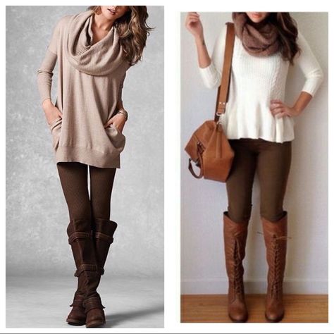 Fashion For Chubby Ladies, Brown Leggings Outfit, Minimalist Lounge, Style Staples, Fall Fashion Trends Women, Boutique Pants, Fall Leggings, Chic Fall Outfits, The Trinity