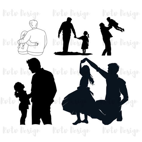 Bench Drawing, Father Png, Father Daughter Tattoos, Papa Png, Dance Decorations, Miss You Dad, Silhouette Tattoos, Father Daughter Dance, Tattoos For Daughters