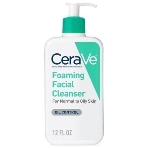 NWT 2 12 oz CeraVe Foaming Face Wash, Facial Cleanser for Normal to Oily Skin Reduce Oily Skin, Cerave Cleanser, Cerave Skincare, Clinique For Men, Daily Face Wash, Foaming Facial Cleanser, Exfoliating Cleanser, Foaming Face Wash, Facial Cleansers