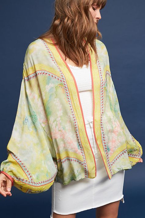 Diy Kimono, Bohemian Clothes Women, Anthropologie Clothing, Bohemian Kimono, Western Outfits Women, Outer Wear, Womens Kimono, Modest Fashion Outfits, Japan Fashion