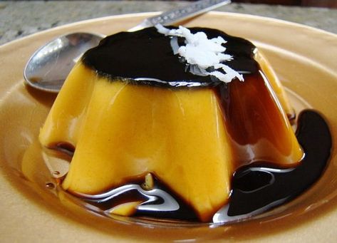 Caramel Custard Recipe, Chocolate Flan, Coconut Flan, African Dessert, Cereal Snacks, Tasty Dessert, Mexico Food, Custard Recipes, Jell O