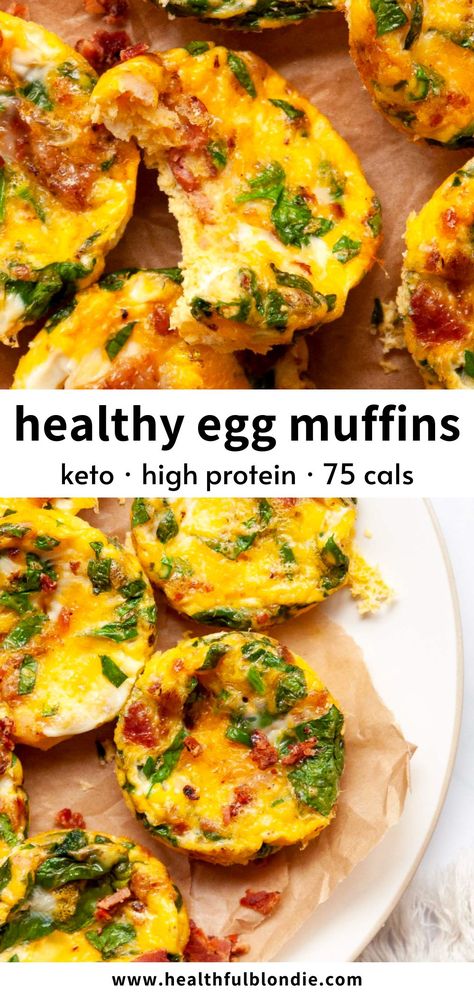 Keto Egg Bites, Egg Bites Recipe, Low Calorie Breakfast, Low Carb Meal Prep, Healthy High Protein Meals, High Protein Low Calorie, High Protein Breakfast, Egg Muffins, Egg Bites