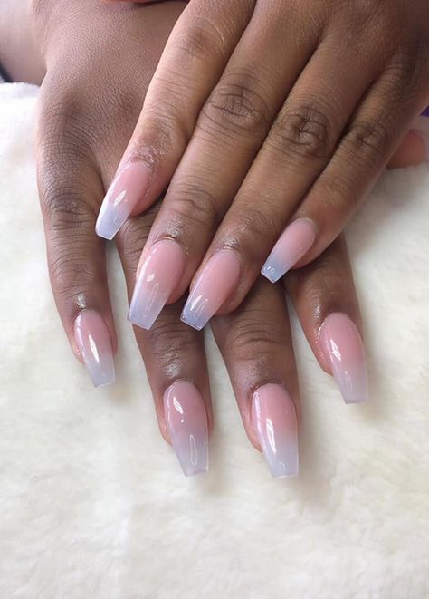 Clear Polish With Design, Clear Nail Dip Designs, Clear Nail Tips Acrylic, Clear Coat Nails With Design, Plain Clear Acrylic Nails, Clear Nail Inspiration, Clear Sns Nails Powder, Ombré Clear Nails, Clear Powder Nails