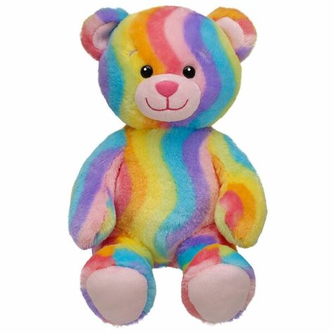 Build a bear Rainbow hugs bear Rainbow Teddy Bear, Kristina Webb, Cute Teddy Bears, Bear Stuffed Animal, Build A Bear, Childrens Party, Rainbow Pattern, Plush Animals, A Rainbow