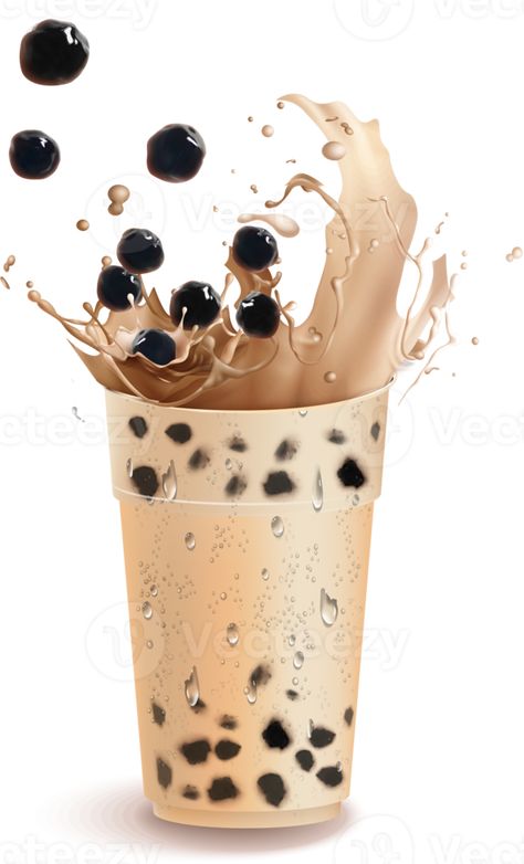 Milk Tea Png, Tea Png, Resep Juice, Thai Milk Tea, Pearl Milk Tea, Art School Supplies, Boba Pearls, Pearl Tea, Bubble Tea Boba