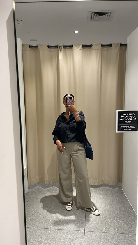 Oversized Dress Pants Outfits, Pants With Oversized Shirt, Trouser Pants Outfits, Sunday Attire, Corporate Casual, Oversized Shirt Outfit, Pants Outfit Work, Wardrobe Aesthetic, Office Fits