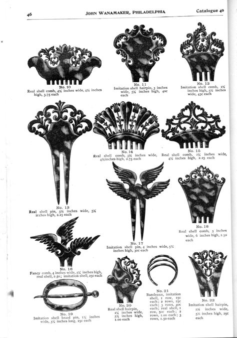 So pretty! A bit later than our time periods but probably useful anyway. Winged hair accessories early 20th century Hand Painted Hair, Victorian Hair, Design Hair, Wings Design, Hair Combs, Hair Comb, Hair Accessory, Comb, Hair Accessories