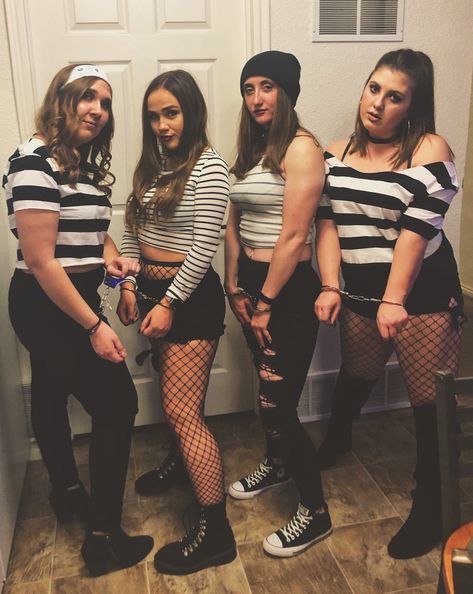 Diy Inmate Costume Women, Jail Costume Women, Ellie Addis, Inmate Costume, Prisoner Costume, Halloween Fits, Police Outfit, Diy Halloween Costumes For Kids, Cute Couple Halloween Costumes