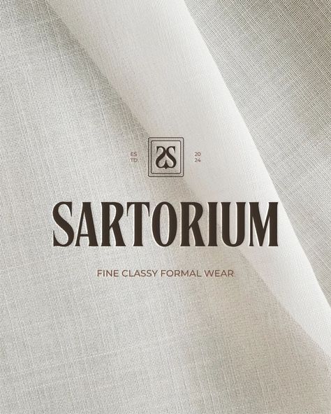 Sartorium🤎 Men's fine classy fashion brand by @briefclub ✨️ At first I was going for a modern and simple minimal design approach for this clothing brand but after going through Pinterest I just came across a picture of old money men outfit style👀 That's when the classy and fine design style idea came up in my mind and there it is a Fine & Classy branding for Sartorium formal wear for men🤎 I don't even know if I could even reach the best four but would like to know about your thoughts on ... Minimal Clothing Brand Logo, Old Money Graphic Design, Mens Fashion Logo Design, Old Money Design, Old Money Branding, Old Money Men Outfit, Old Money Logo, Luxury Clothing Brand Logo, Old Money Brands