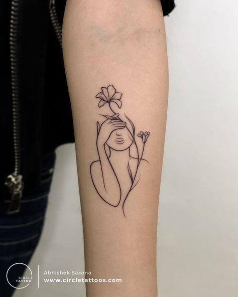 Self Love Line Art, Love Line Art, Line Art Tattoo, One Line Tattoo, Self Love Tattoo, Single Line Tattoo, Chic Tattoo, Circle Tattoo, Eyelash Brands