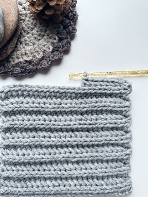 Knit Rib Stitch, Bobble Stitch Crochet, Ribbed Crochet, Crochet For Beginners Blanket, Rib Stitch, Crochet Blog, Bobble Stitch, Single Crochet Stitch, Crochet Stitches Tutorial