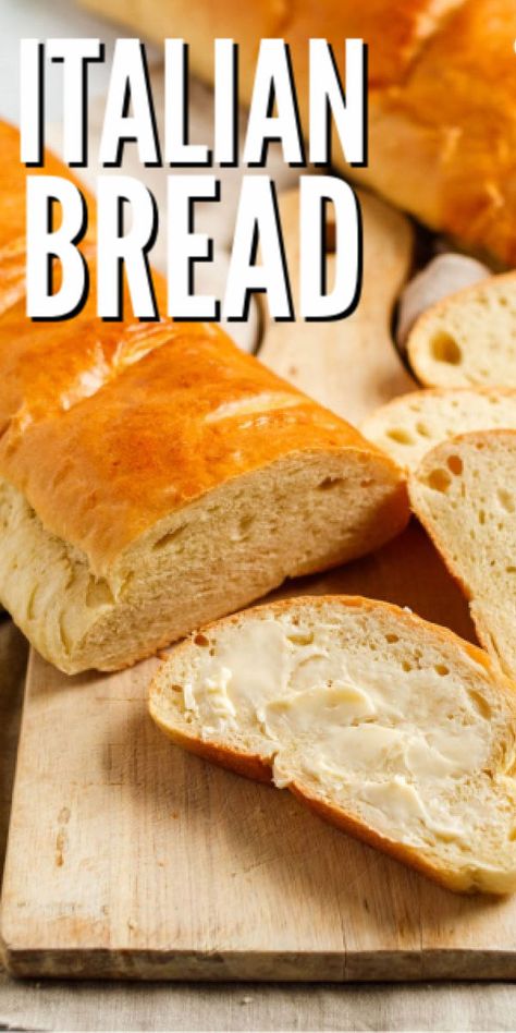 Homemade Italian Bread, Breads And Rolls, Italian Bread Recipes, Homemade White Bread, Bread Making, Homemade Italian, Italian Bread, Bread Machine Recipes, Easy Bread Recipes