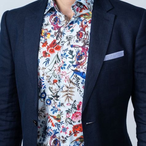 Kurt River on Instagram: “Kurt River has simple missions, creative and modern clothing.” Floral Attire, Floral Shirt Outfit, Semi Formal Attire, Groom Shirts, Formal Shirt Dress, Groom And Groomsmen Attire, Modern Clothing, Guest Attire, Wedding Attire Guest