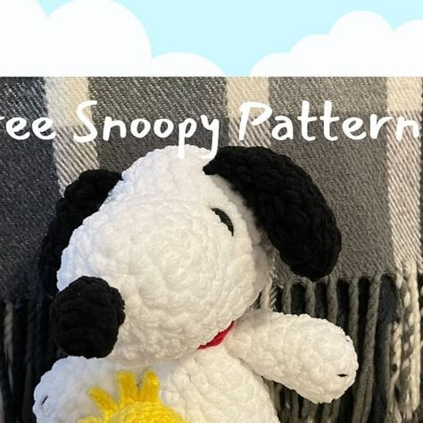 Tessa Thompson on Instagram: "Free Snoopy Crochet Pattern!!!  I’m so excited to be releasing my snoopy pattern! If you make this, please tag me so I can see it!  #crochet #amigurumi #crochetpattern #freepattern #snoopy #crochetsnoopy #snoopypattern" Free Snoopy Crochet Pattern, Free Crochet Patterns Instagram, Snoopy Crochet Pattern Free, Snoopy Crochet Pattern, Snoopy Pattern, Crochet Snoopy, Amigurumi Characters, Snoopy Plush, Crochet Eyes