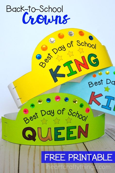 #ad Use these printable back-to-school crowns and the Best Day List from Seattle's Best Coffee to have the best first day of school. Fun back-to-school activities for kids. #SeattlesBestDay School Crafts For Kids, Back To School Crafts For Kids, Back To School Gifts For Kids, Preschool First Day, First Day Activities, Welcome To School, Back To School Art, First Day School, Day List