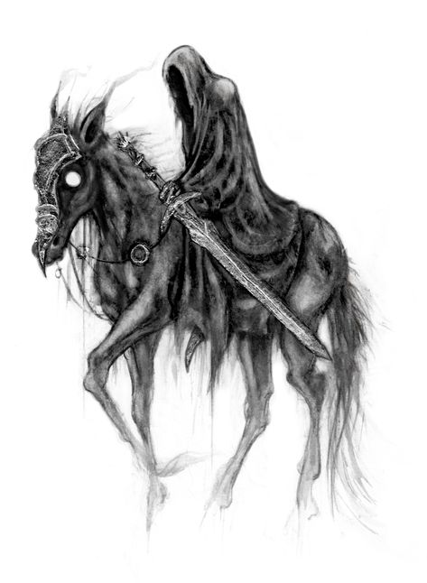 Brian Serway, Medieval Tattoo, Lord Of, Horse Tattoo, Dark Art Tattoo, Lovely Creatures, Tattoo Art Drawings, Four Horsemen, Black Horse