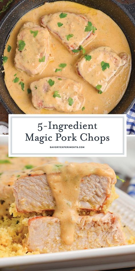 Using only 5 ingredients and 15 minutes, create these delicious boneless pork chops with creamy pan sauce. Boneless Chops Recipes, Moist Boneless Pork Chop Recipes, Center Cut Pork Chop Recipes Boneless, Thick Bone In Pork Chop Recipes, Boneless Pork Loin Chops Recipes, Skillet Pork Chops Boneless, Oven Pork Chops Boneless, No Peek Pork Chops, Boneless Pork Chop Recipes In Oven