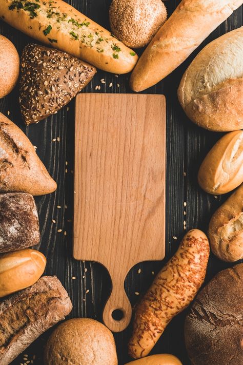 Bread And Pastry Background Design, Bakery Table, Bread Loaves, Food Bakery, Food Gallery, Brown Bread, Food Wallpaper, Bakery Logo Design, Pastry And Bakery