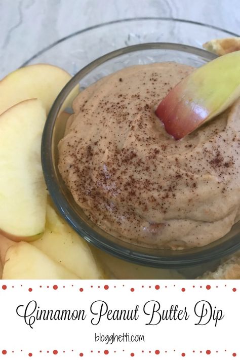 Cinnamon Peanut Butter Dip is simple to make and a delicious sweet treat for fruit and more. Simple ingredients that you probably already have in the pantry go into making this 5 minute dip. #peanutbutter #dip #fruit #nationalpeanutbutterday Cinnamon Dip, Cinnamon Peanut Butter, Butter Desserts, Peanut Butter Dip, Banana Snacks, Friends Recipes, Butter Cinnamon, Peanut Butter No Bake, Peanut Butter Granola