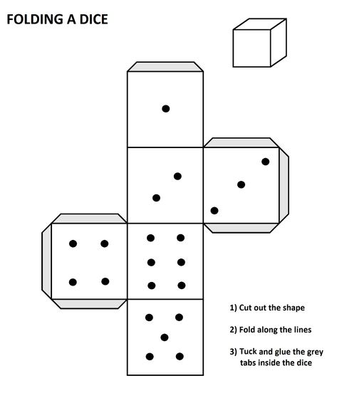 How to create your own folded dice? An easy way to start making your dice cube by downloading and folding your own dices now! How To Make Dice, Paper Dice, 3d Dice, Foldables Templates, Monopoly Pieces, Cube Template, Dice Template, Work Games, Diy Dice