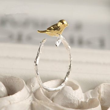 I found this amazing Fashion 925 Sterling Silver Rings Cute Gold Bird Branch Opening Adjustable Finger Rings for Women with US$10.33,and 14 days return or refund guarantee protect to us. --Newchic Silver Bird Ring, Bird Branch, Ladies Silver Rings, Bird Ring, Bird Rings, Silver Bird, Animal Rings, Finger Rings, Rings Cool