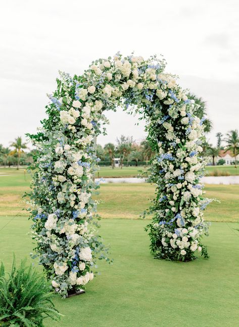 The NK team specializes in full service wedding planning, day-of-wedding coordination, corporate event planning, & planning experience weddings in Sarasota, Bradenton, & Boca Grande. Get in touch with us today. ~Taken by Hunter Ryan Photo~ Powder Blue And White Wedding, Blue And White Wedding Arch, Raintree House, White Hydrangea Wedding, Powder Blue Wedding, French Blue Wedding, Blue Hydrangea Wedding, White Wedding Arch, Office Flowers