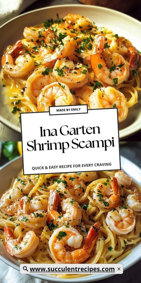 Whip up the Perfect Shrimp Scampi by Ina Garten! Whether for a dinner party or a family meal, this flavorful dish with tender shrimp and buttery garlic sauce is sure to be a hit. Ina Garten Shrimp Scampi, Ina Garten Shrimp, Buttery Garlic Sauce, Garlic Shrimp Pasta, Shrimp Scampi Recipe, Ina Garten Recipes, Angel Hair Pasta, Shrimp Dishes, Pasta Sauce Recipes