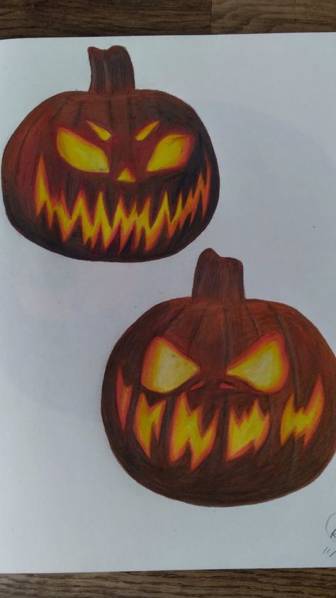 Scary pumpkin drawing for Halloween 🦇 Spooky Pumpkin Drawing, Scary Pumpkin Drawing, Pumpkins Drawing, Drawing For Halloween, Lil Spooky, October Pumpkins, Spooky Pumpkins, Today Is Friday, Pumpkin Drawing