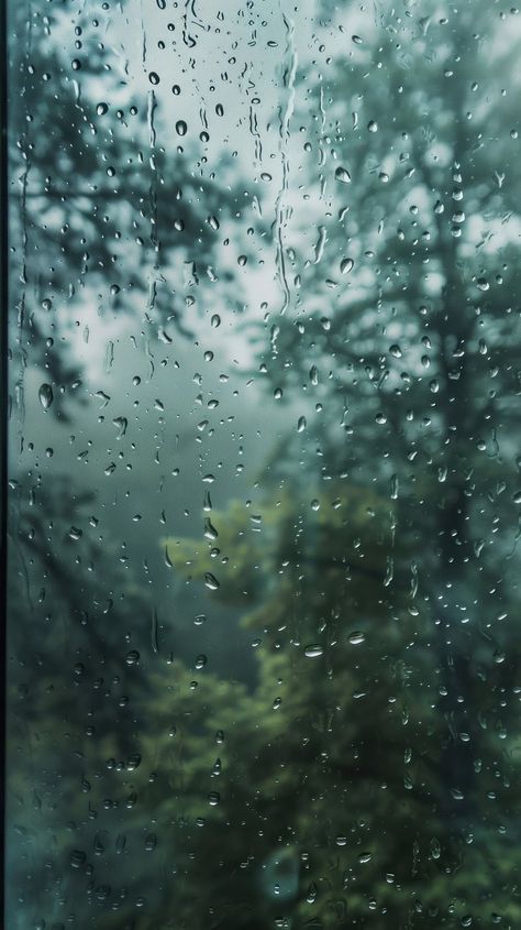 Rain scene village outdoors nature | Premium Photo - rawpixel Rainy Window Wallpaper, Wallpaper Iphone Forest, Iphone Forest Wallpaper, Rainy Window Painting, Rain Phone Wallpaper, Rain Wallpaper Iphone, Rain Iphone Wallpaper, Iphone Wallpaper Rain, Bokeh Painting