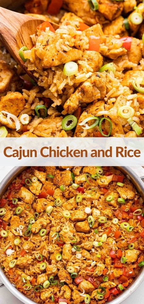 Seasoned Chicken And Rice, Recipes With Cajun Seasoning, One Pot Cajun Chicken And Rice, Cajun Rice Recipes, Spicy Cajun Chicken, Chicken Cajun, Cajun Chicken And Rice, Cajun Jambalaya, Cajun Chicken Recipes