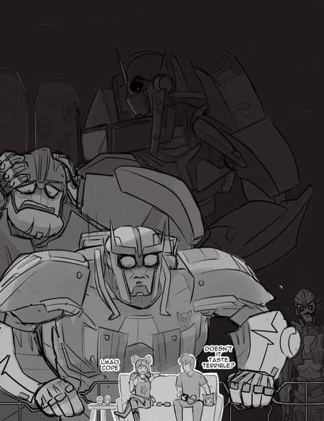 Transformers Prime Comics Funny, All Transformers Characters, Mirage X Noah Transformers Fanart, Big Mama Eternal Fanart, Mirage X Noah Diaz Transformers, Tfp Optimus Prime Fanart, Tfp Comics, Transformers Bumblebee Fanart, Transformer Fanart