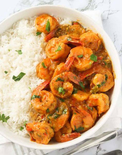 Jamaican Curry Shrimp - Immaculate Bites Curried Shrimp Jamaican, Curry Shrimp Jamaican, African Bites, Bajan Food, Curried Shrimp, Jamaican Curry Powder, Jamaican Curry Chicken, Best Shrimp Recipes, Shrimp Curry