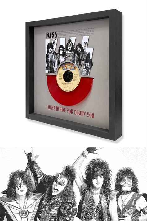 These are gift ideas, decor for your room or office. Collectible vinyl records in a frame. 3D vintage wall decoration. Framed Vinyl Records, Vinyl Station, Cassette Tape Art, Decor For Your Room, Vinyl Record Frame, Vinyl Record Art Ideas, Vinyl Frame, Home Recording Studio Setup, Recording Studio Setup