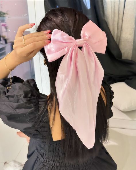 ✨🎀Introducing Pink Silk Hair Bows ✨🎀 Big Hair Bows for Women made of Silky Satin, Hair Bow with Hair Clip & Long Tail Cute Hair Ribbon Coquette Bows Hair🎀 💌Made of metal spring clamp and Silk fabric with long tail, soft, durable & comfortable ✨Metal clip keeps hair securely in place 🎀 Hair Bows look so beautiful and made your outfit look more feminine . Price: 15 AED DM to order . Happy Shopping x Fluttery&Co. 🎀 Hair Bow With Hair, Bow With Hair, Hair Bows For Women, Look More Feminine, Satin Hair Bow, Big Hair Bows, Coquette Bows, Hair Ribbon, Metal Spring