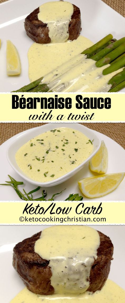 Béarnaise Sauce - Keto and Low Carb Béarnaise Sauce, Keto Condiments, Keto Dips, Sauce Béarnaise, Types Of Sauces, Keto Sauces, Bearnaise Sauce, Low Carb Sauces, Low Carb Low Sugar