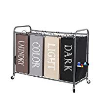 Check this out on Amazon Laundry Divider, Laundry Basket Sorter, Arts And Crafts Bathroom, Laundry Hamper With Wheels, Laundry Organizer, Rolling Laundry Basket, Laundry Cart, Laundry Sorter, Hanging Bar