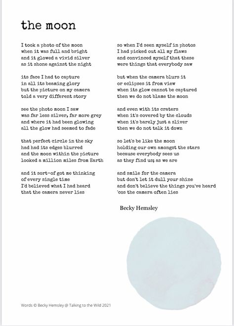 Breathe Becky Hemsley, Breathe Poem Becky Hemsley, Poems About Emotions, Poem About Moon, Poem About Yourself, Maybe Poem, The Moon Poem, Poems About The Moon, Becky Hemsley