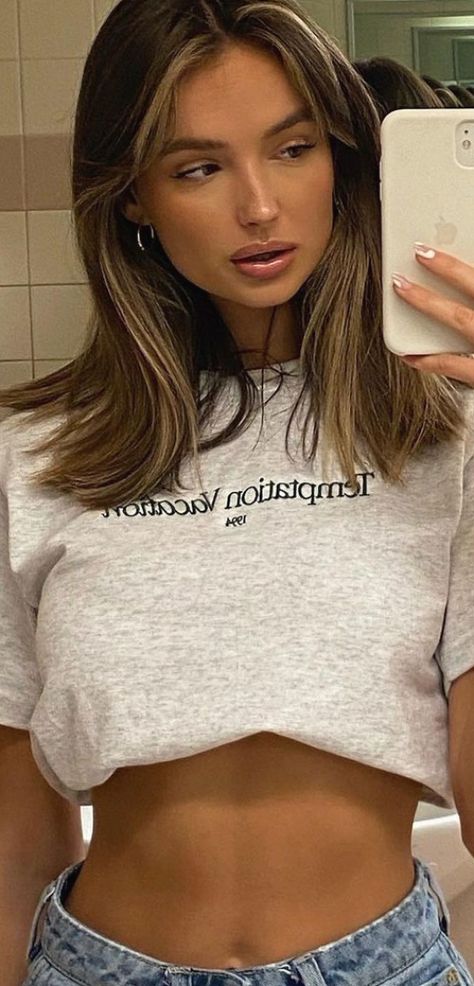 Short Mid Length Hair, Semi Short Hair, Collar Bone Hair, Armpit Length Hair, Brown Mid Length Hair, Best Curtain Bangs, Mid Length Straight Hair, Shoulder Length Haircut, Brown Hair Cuts